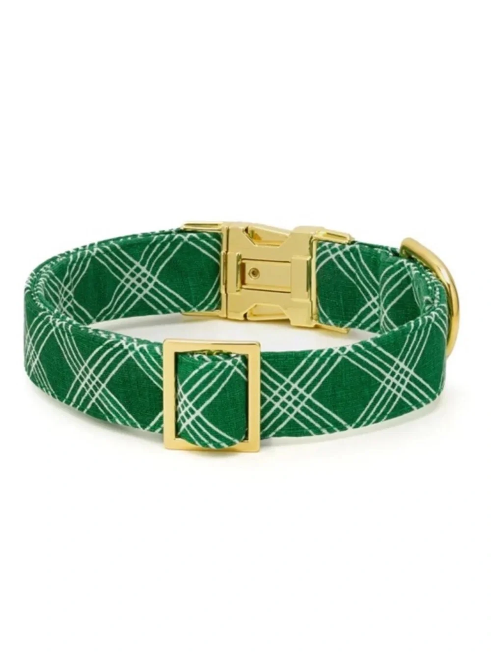The Foggy Dog Emerald Plaid Dog Collar